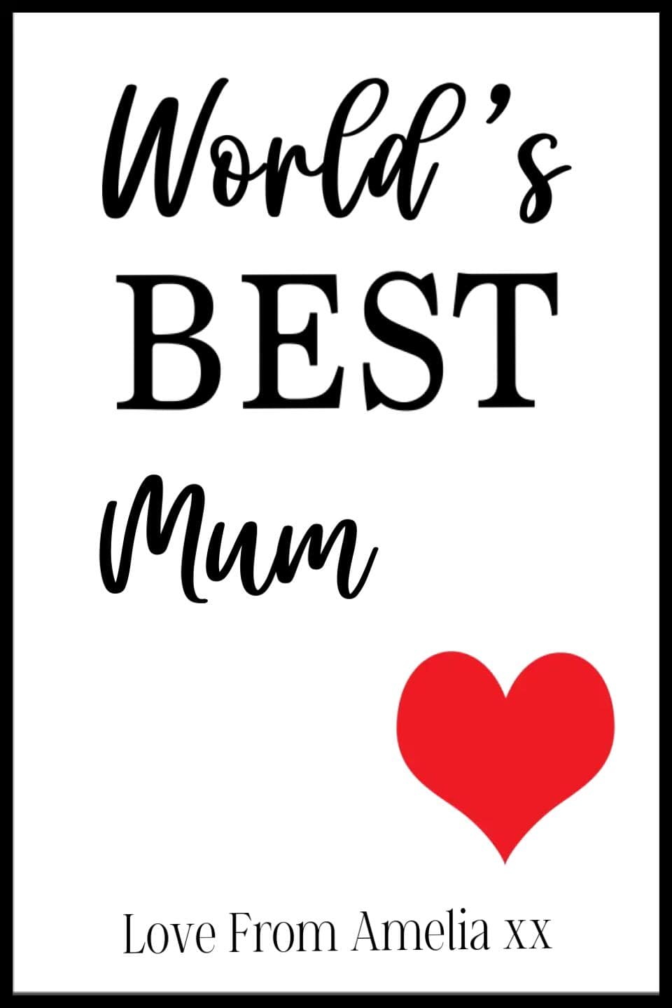 World's Best Personalised Framed Print